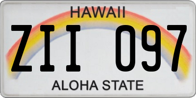 HI license plate ZII097