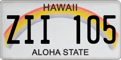 HI license plate ZII105