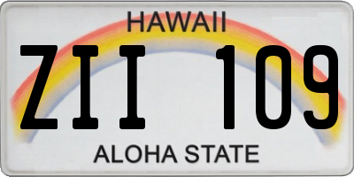 HI license plate ZII109