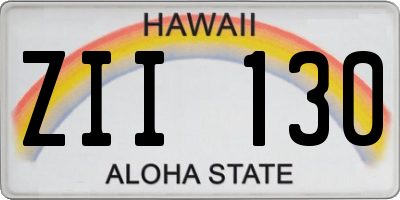 HI license plate ZII130