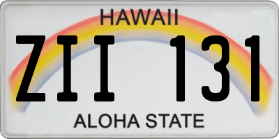 HI license plate ZII131