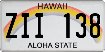 HI license plate ZII138