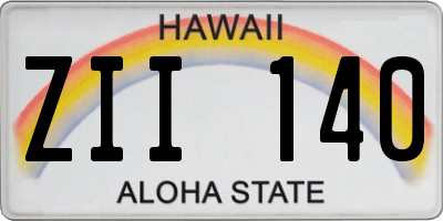 HI license plate ZII140