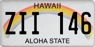 HI license plate ZII146