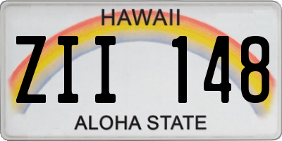 HI license plate ZII148
