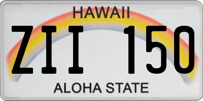 HI license plate ZII150