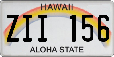 HI license plate ZII156
