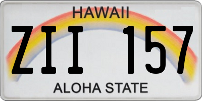 HI license plate ZII157