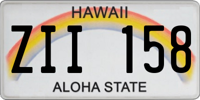 HI license plate ZII158