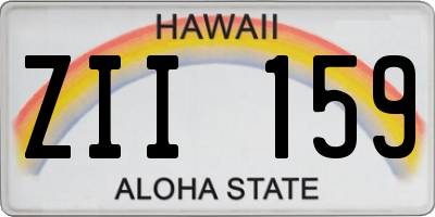 HI license plate ZII159