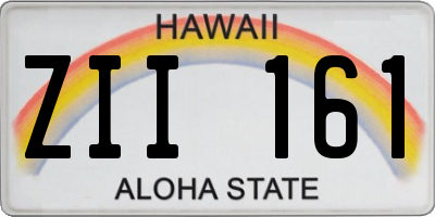 HI license plate ZII161