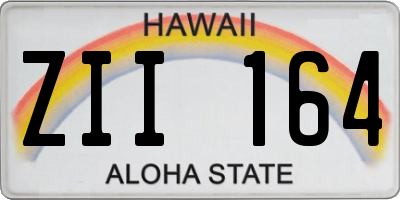 HI license plate ZII164