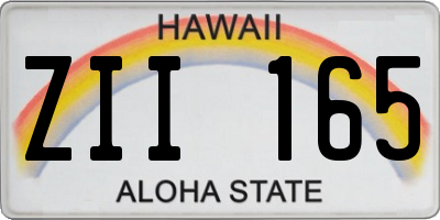 HI license plate ZII165