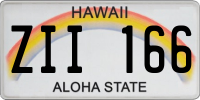 HI license plate ZII166