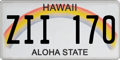 HI license plate ZII170