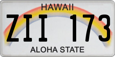 HI license plate ZII173