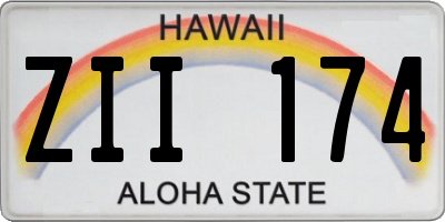 HI license plate ZII174