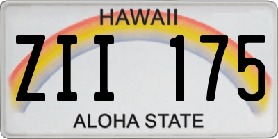 HI license plate ZII175