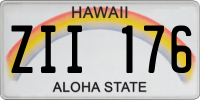 HI license plate ZII176