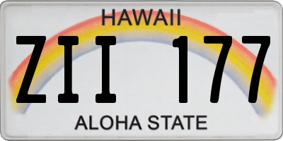 HI license plate ZII177