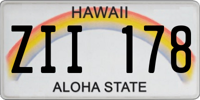 HI license plate ZII178