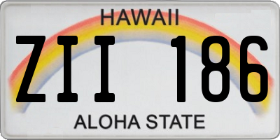 HI license plate ZII186