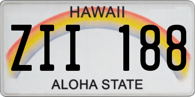 HI license plate ZII188