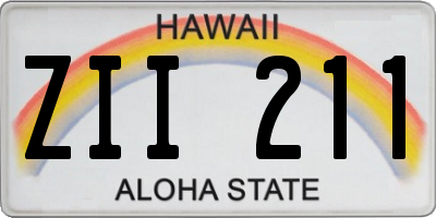 HI license plate ZII211
