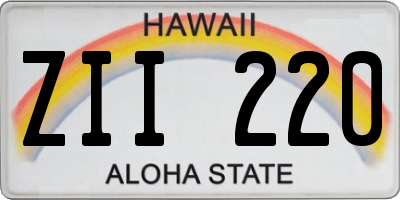 HI license plate ZII220