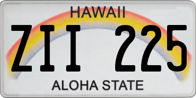 HI license plate ZII225