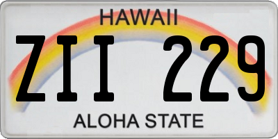 HI license plate ZII229