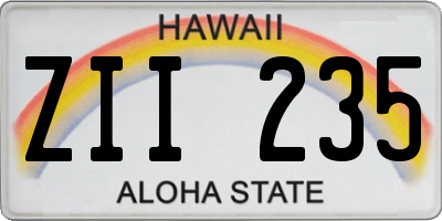HI license plate ZII235