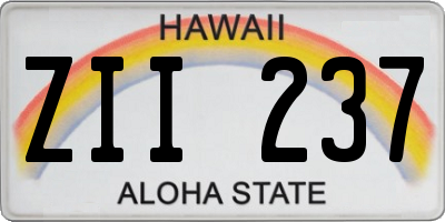 HI license plate ZII237