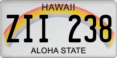 HI license plate ZII238