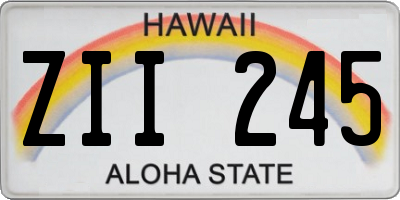 HI license plate ZII245