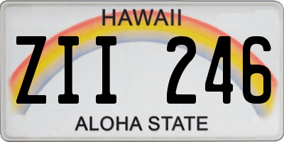 HI license plate ZII246