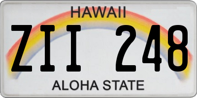 HI license plate ZII248