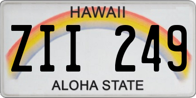 HI license plate ZII249