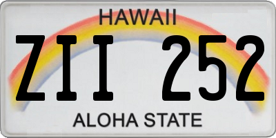 HI license plate ZII252