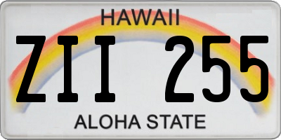 HI license plate ZII255