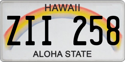 HI license plate ZII258