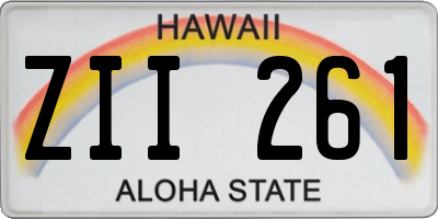 HI license plate ZII261