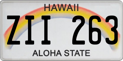 HI license plate ZII263