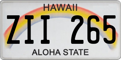 HI license plate ZII265