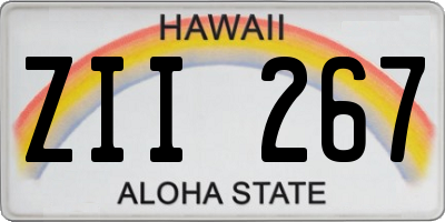 HI license plate ZII267