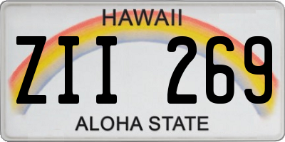 HI license plate ZII269