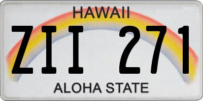 HI license plate ZII271