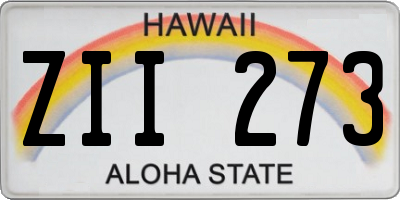 HI license plate ZII273