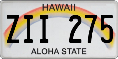 HI license plate ZII275