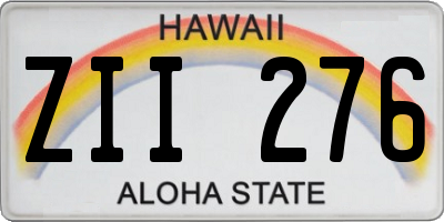 HI license plate ZII276